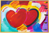 Peter Max- Original Mixed Media "Two Hearts as One"