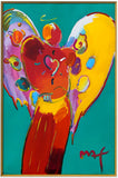 Peter Max- Original Mixed Media "Angel With Heart"