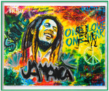 Nastya Rovenskaya- Original Mixed Media on Paper "Bob Marley"