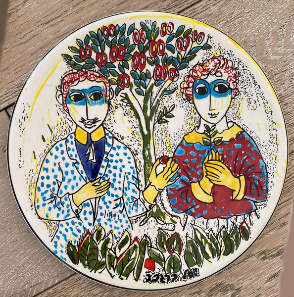 Yosl Bergner- Ceramic plate "Untitled"