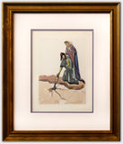Salvador Dali- Original Color Woodcut on B.F.K. Rives Paper "Inferno 32"