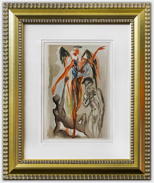 Salvador Dali- Original Color Woodcut on B.F.K. Rives Paper "purgatory 32"