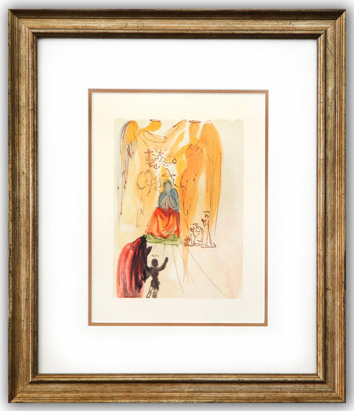 Salvador Dali- Original Color Woodcut on B.F.K. Rives Paper "Paradise 23"