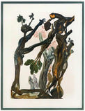 Salvador Dali- Original Color Woodcut on B.F.K. Rives Paper "Inferno 13"