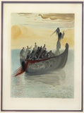 Salvador Dali- Original Color Woodcut on B.F.K. Rives Paper "Purgatory 2"
