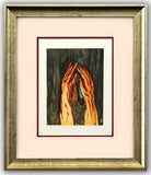 Salvador Dali- Original Color Woodcut on B.F.K. Rives Paper "Inferno 16"