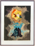 Salvador Dali- Original Color Woodcut on B.F.K. Rives Paper "Paradise 15"