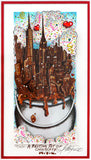 Charles Fazzino- 3D Construction Silkscreen Serigraph "A MELTING POT OF CHOCOLATE…NYC"