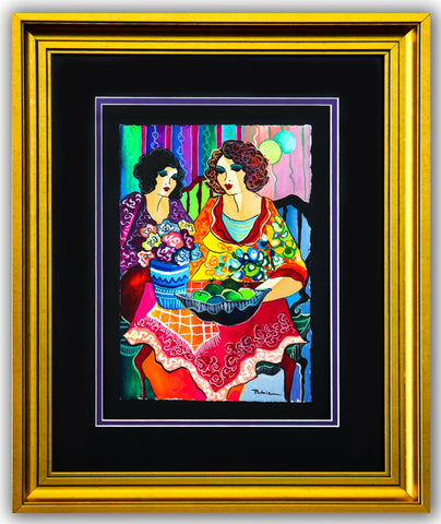 Patricia Govezensky- Original Watercolor "Aileen & Giuliana"