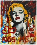 Nastya Rovenskaya- Original Mixed Media on Paper "Marilyn Monroe II"