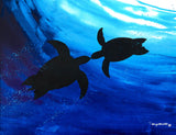 Wyland- Original Painting on Canvas "Heading for the surface"