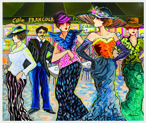 Patricia Govezensky- Original Acrylic on Canvas "Cafe Francoeur"