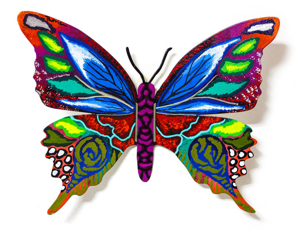 Patricia Govezensky- Original Painting on Cutout Steel "Butterfly CLXXXIII"