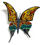 Patricia Govezensky- Original Painting on Cutout Steel "Butterfly CCXXXIII"
