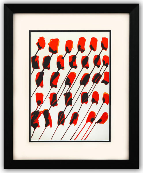 Alexander Calder- Lithograph "DLM156 - Composition taches rouges"