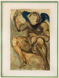 Salvador Dali- Original Color Woodcut on B.F.K. Rives Paper "Purgatory 15"