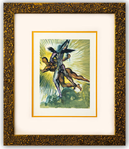 Salvador Dali- Original Color Woodcut on B.F.K. Rives Paper "Purgatory 8"