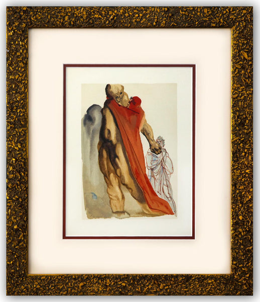 Salvador Dali- Original Color Woodcut on B.F.K. Rives Paper "Purgatory 5"