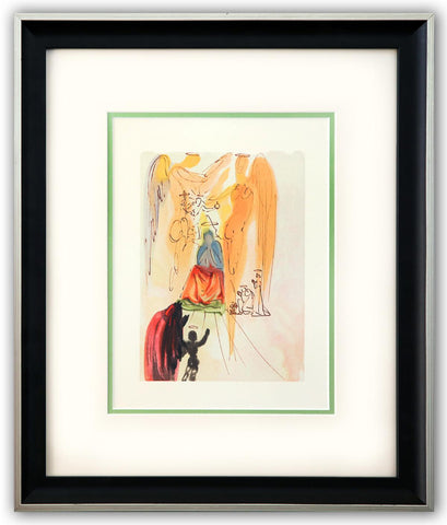 Salvador Dali- Original Color Woodcut on B.F.K. Rives Paper "Paradise 23"