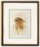 Salvador Dali- Original Color Woodcut on B.F.K. Rives Paper "Inferno 8"