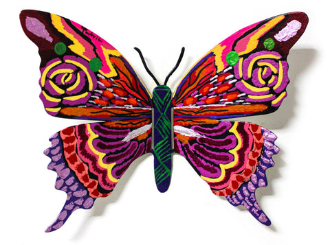 Patricia Govezensky- Original Painting on Cutout Steel "Butterfly CCXLIV"
