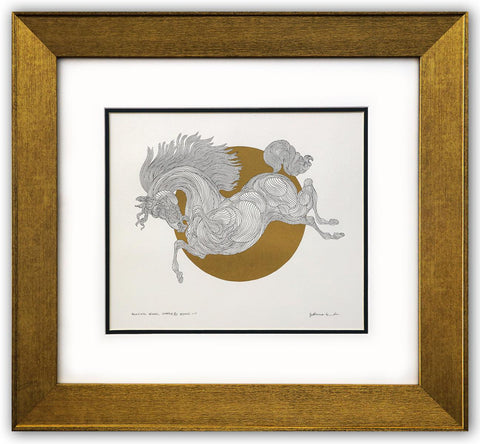 Guillaume Azoulay- Original pen and ink with hand laid gold leaf 
