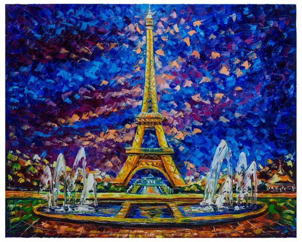 Svyatoslav Shyrochuk- Original Giclee on Canvas "Paris View"