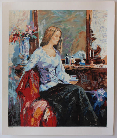 Sergey Ignatenko- Set of 5 Serigraph on Paper "Long Day, Thinking of you, Relaxation, Sleeping Beauty, Mary"
