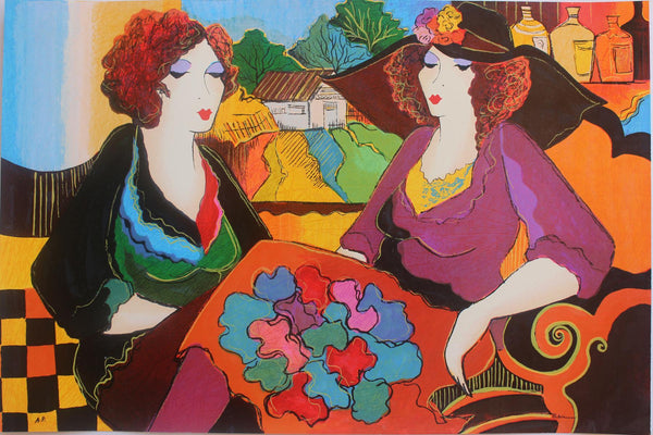 Patricia Govezensky- Original Serigraph on Canvas "Villa Saint Tropez"