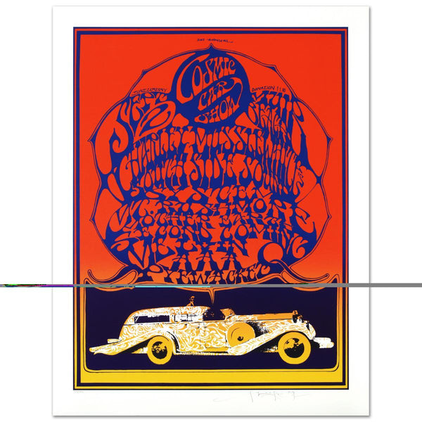 Stanley Mouse (b. 1940)- Hand Pulled Original Lithograph "Cosmic Car show"