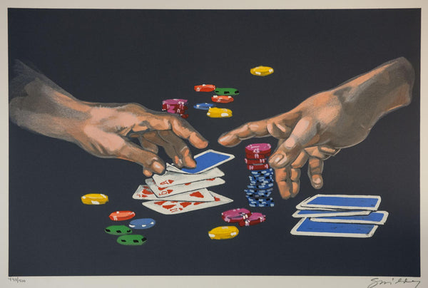 Waldemar Swierzy (1931-2013)- Hand Pulled Original Lithograph "First Gamble"