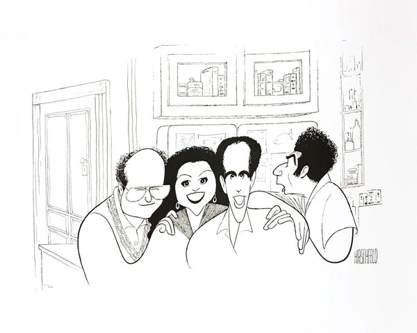 Al Hirschfeld- Original Lithograph on Paper "Seinfeld Finale"
